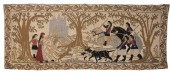 FIGURAL CREWELWORK WALL HANGIN