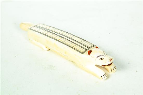 FIGURAL CRIBBAGE BOARD.  Eskimo 