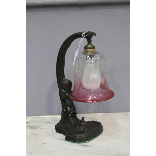 Figural desk lamp, untested, approx