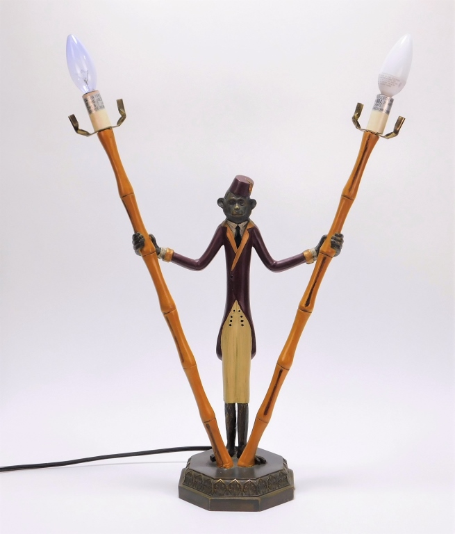 FIGURAL DOUBLE SCONCE MONKEY