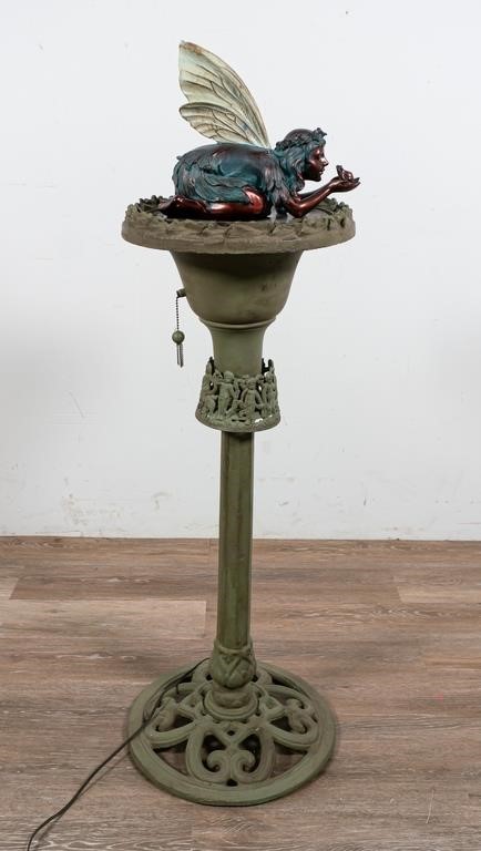 FIGURAL FAIRY POLYCHROMATIC LAMP ON