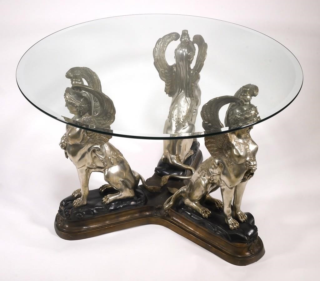 FIGURAL FEMALE WINGED GRIFFIN
