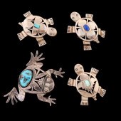 FIGURAL FROG & TURTLE PENDANTS