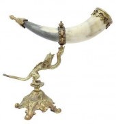 FIGURAL GILT BRONZE MOUNTED DR