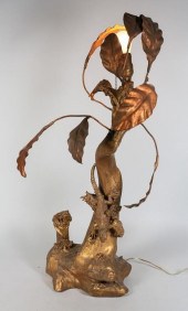 FIGURAL GILT PAINTED WOOD & ME
