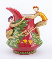 FIGURAL GLAZED CERAMIC MONKEY