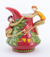 FIGURAL GLAZED CERAMIC MONKEY
