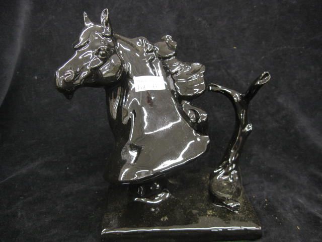 Figural Horsehead Ring Tree black