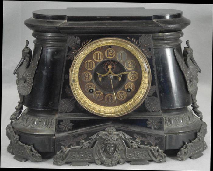 Figural Iron Ansonia Clock with