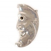 FIGURAL MAN IN THE MOON HALF /