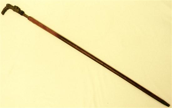 Figural metal handle sword cane 