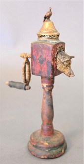 FIGURAL NUTMEG GRINDER, 19TH C