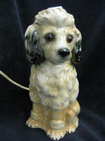 Figural Porcelain Lamp of a Dog
