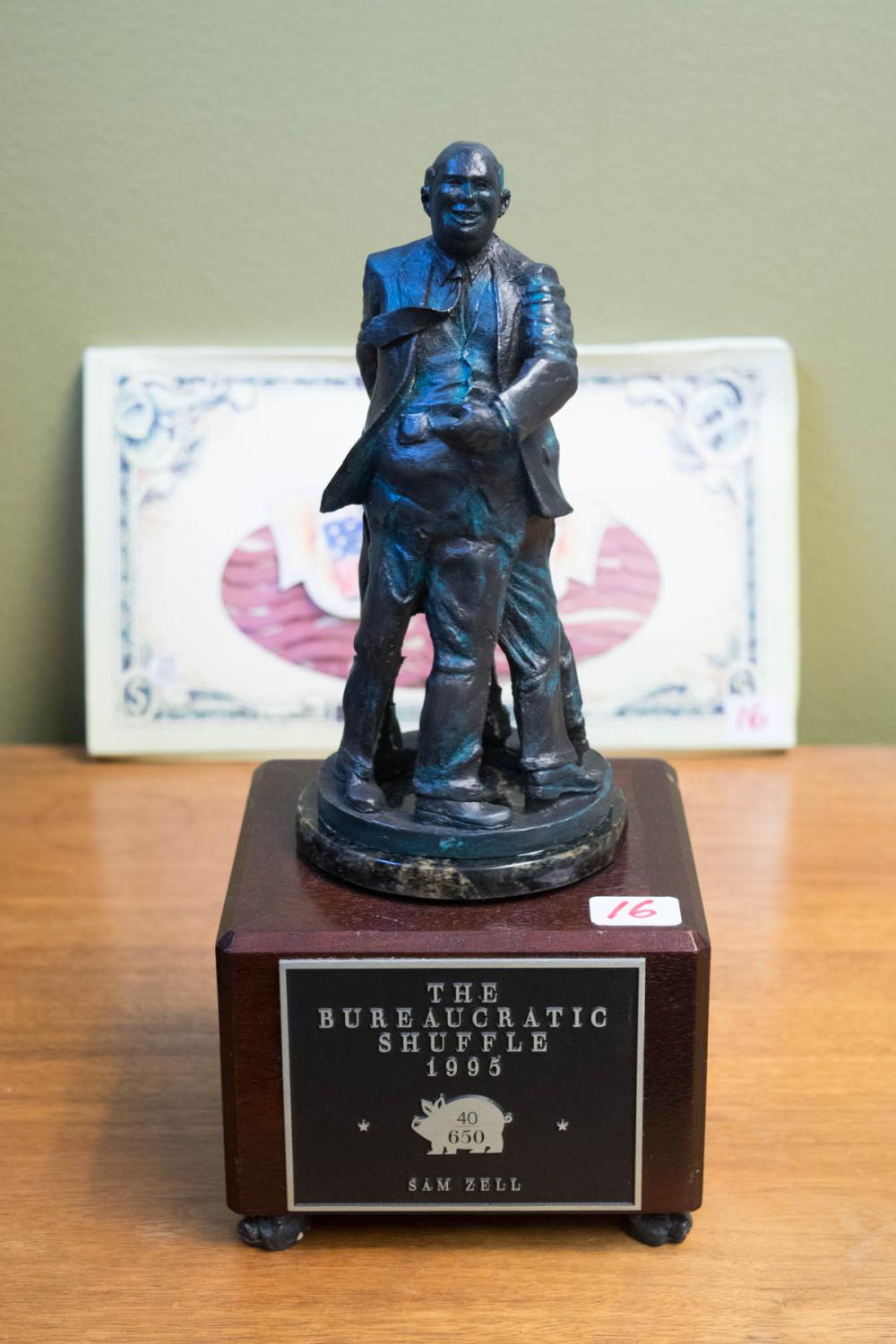 FIGURAL SAM ZELL MUSIC BOX, "THE
