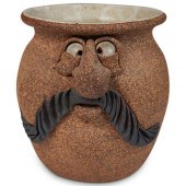 FIGURAL STONEWARE POTDESCRIPTI
