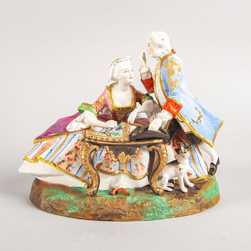 FIGURAL VICTORIAN COUPLE WOMAN