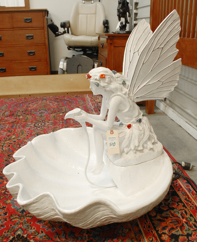 FIGURE AND BASIN GARDEN FOUNTAIN of