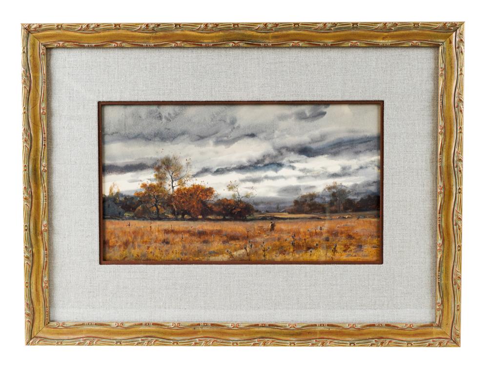FIGURE IN A FIELDwatercolor on