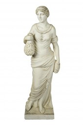 FIGURE OF A WOMANcarved marble