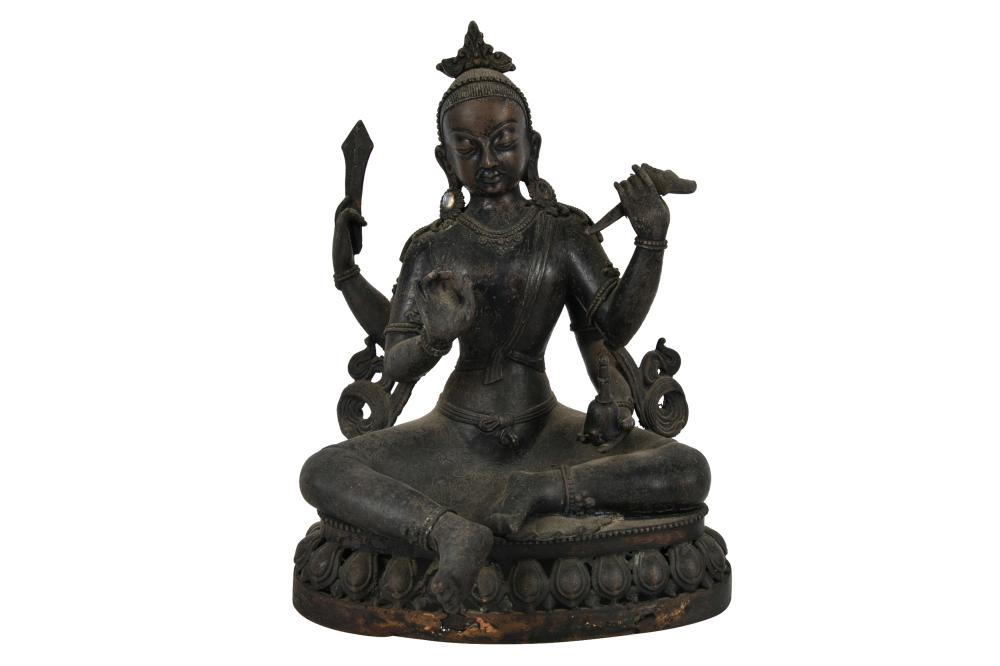 FIGURE OF SHIVApainted iron