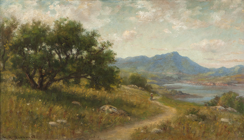 Figure walking through a California