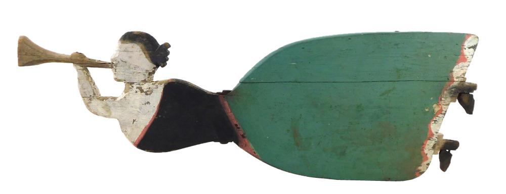 FIGURE WITH TRUMPET PAINTED IN
