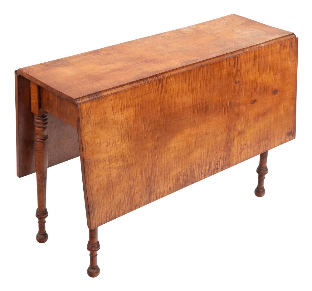 FIGURED MAPLE DROP-LEAF TABLE NEW