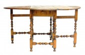 FIGURED MAPLE GATE LEG TABLE,