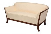 FIGURED WALNUT WHITE UPHOLSTER