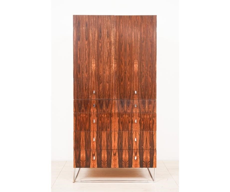 Figured wood and chrome modern
