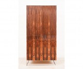 Figured wood and chrome modern