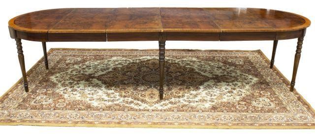 FIGURED WOOD EXTENTION TABLE,