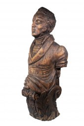 FIGUREHEAD OF US NAVY COMMODOR