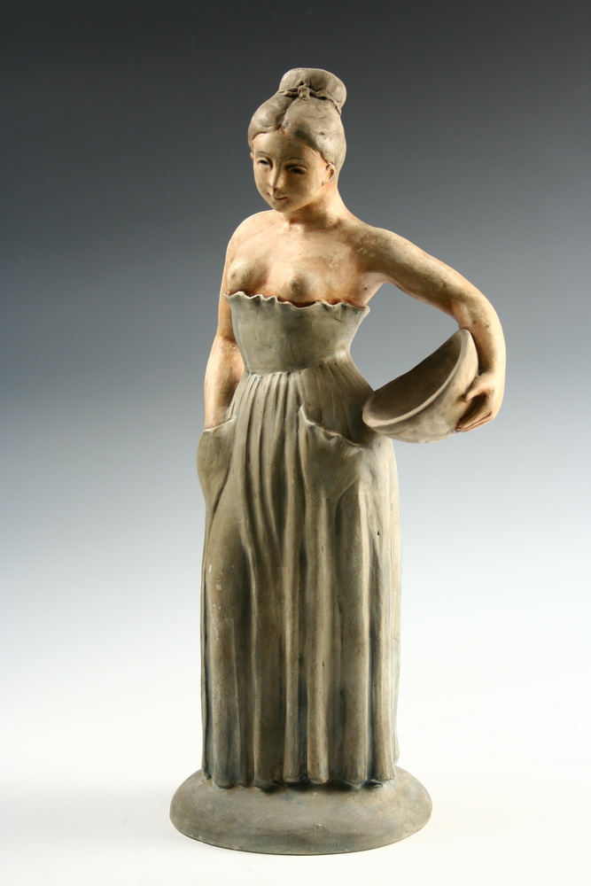 FIGURINE - Cast plaster figurine of
