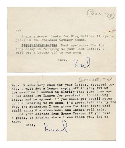 FILES OF CORRESPONDENCE, WITH