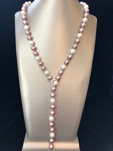 FINE 11MM WHITE & PINK CULTURED