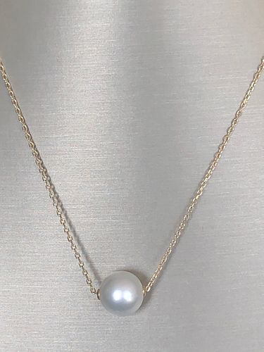 FINE 12MM WHITE SOUTH SEA PEARL 14K