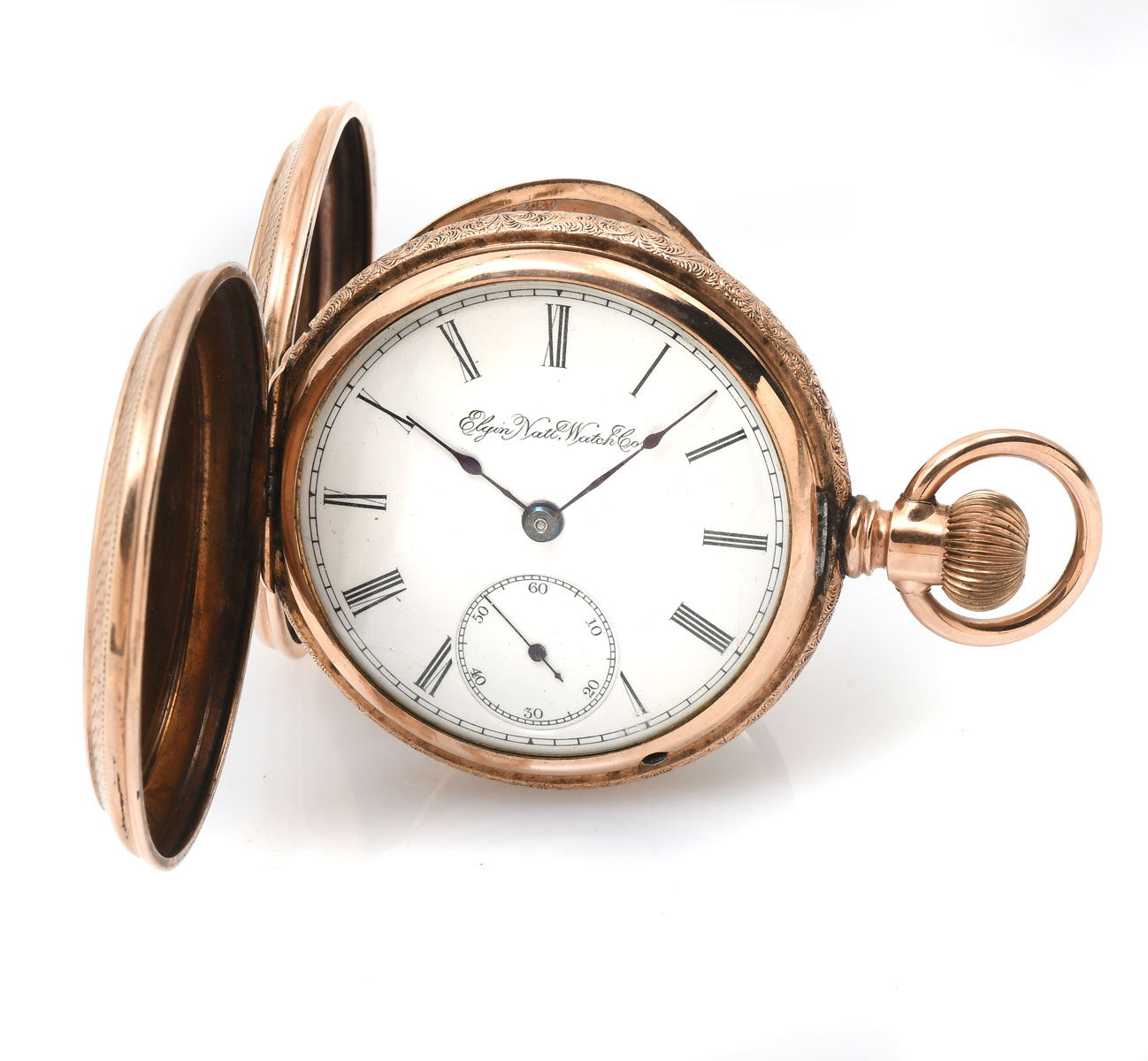 FINE 14K ELGIN HUNTERS POCKET