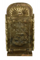 FINE 17TH C. DUTCH BRASS DOUBL