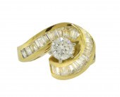 FINE 18K GOLD AND DIAMOND RING