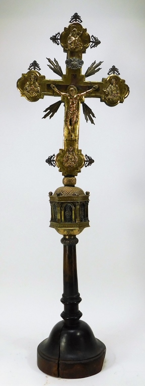 FINE 19C RUSSIAN SILVERED AND
