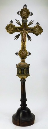 FINE 19C RUSSIAN SILVERED AND