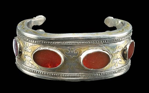 FINE 19TH C. TURKOMAN GILT SILVER &