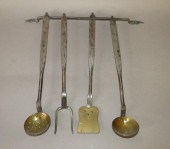 FINE 5 PIECE MINIATURE WROUGHT