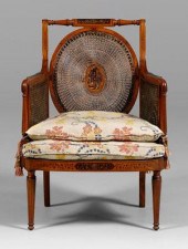 Fine Adam style painted armcha