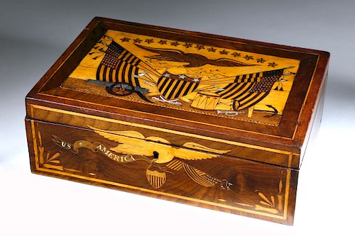 FINE AMERICAN INLAID TRINKET
