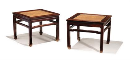 Fine and large pair of hongmu caned