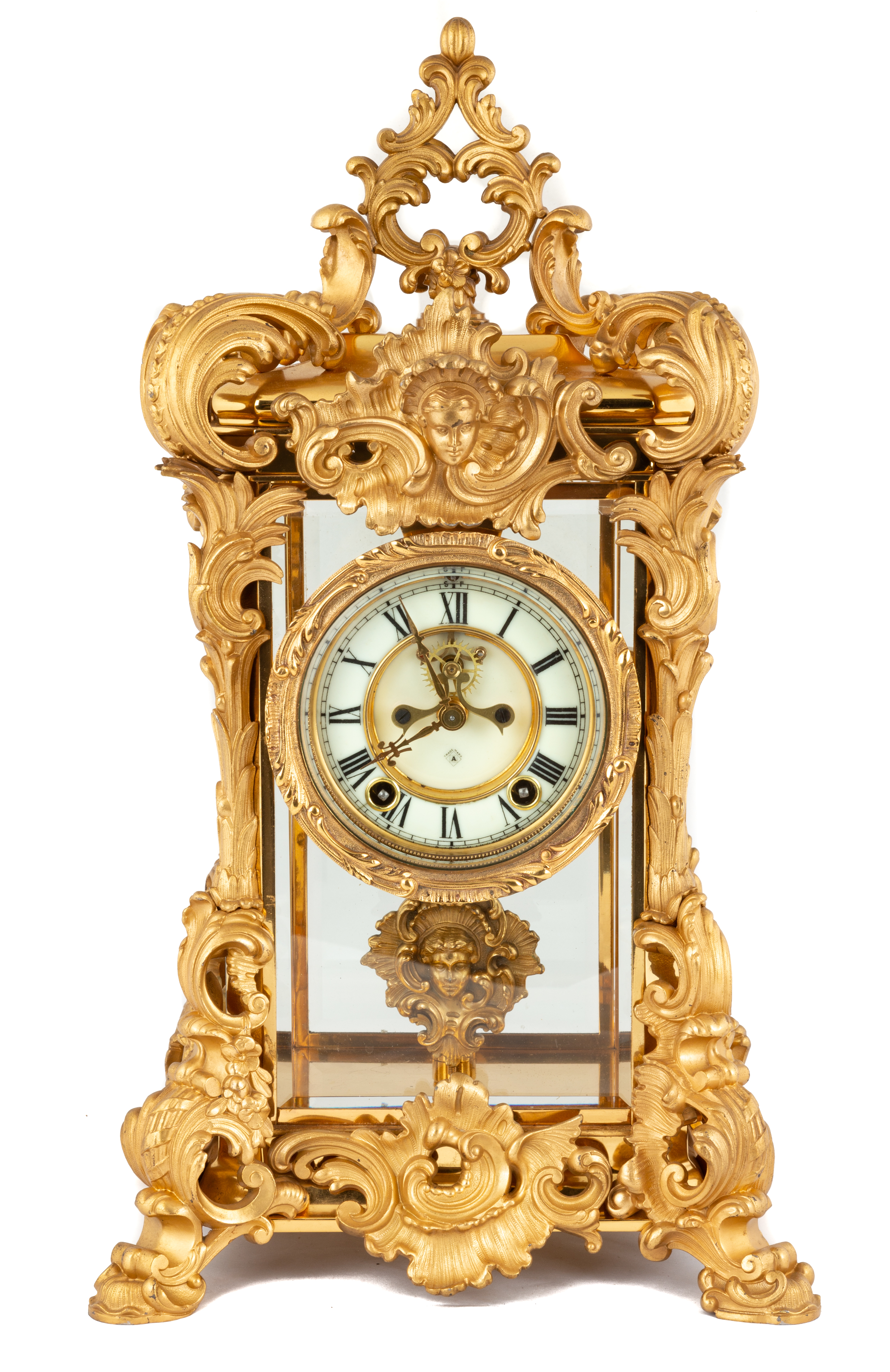 FINE ANSONIA GILT BRONZE SHELF