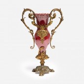 FINE ANTIQUE GARNITURE VASEA v
