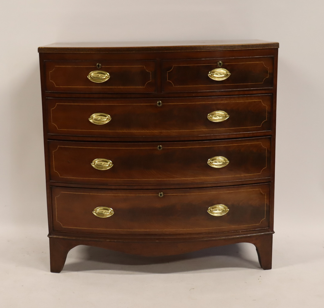 FINE ANTIQUE MAHOGANY, BANDED &